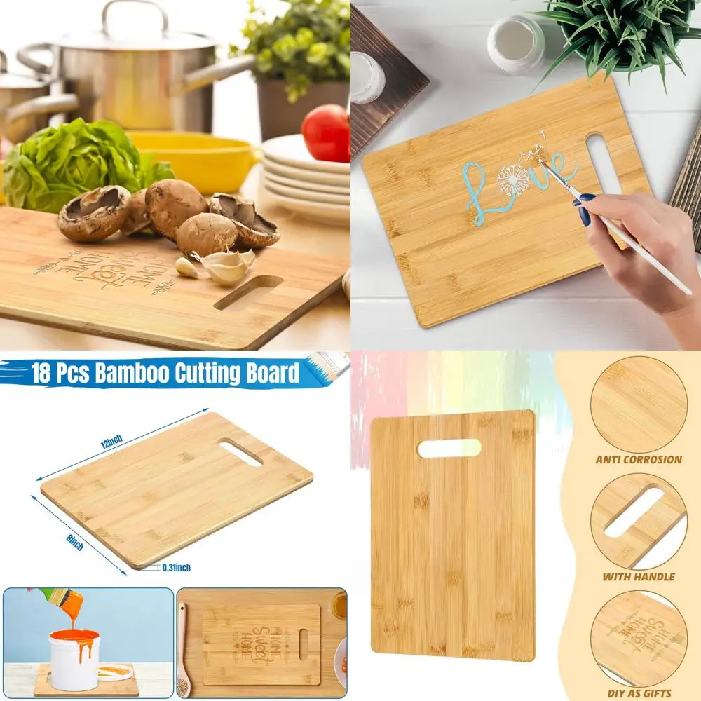 

Массовые доски для резки бамбукового дерева, 12x8, простые заготовки для лазерной гравировки, гравировка подарков на заказ, рождественские сувениры