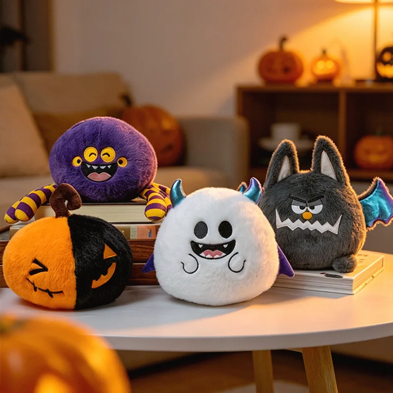 Halloween-Plüschtiere, Stoffpuppen, Kürbisse, Totenköpfe, Fledermäuse, Geister, Plüschspielzeug, festliche Geschenke für Freunde, Halloween-Dekorationen