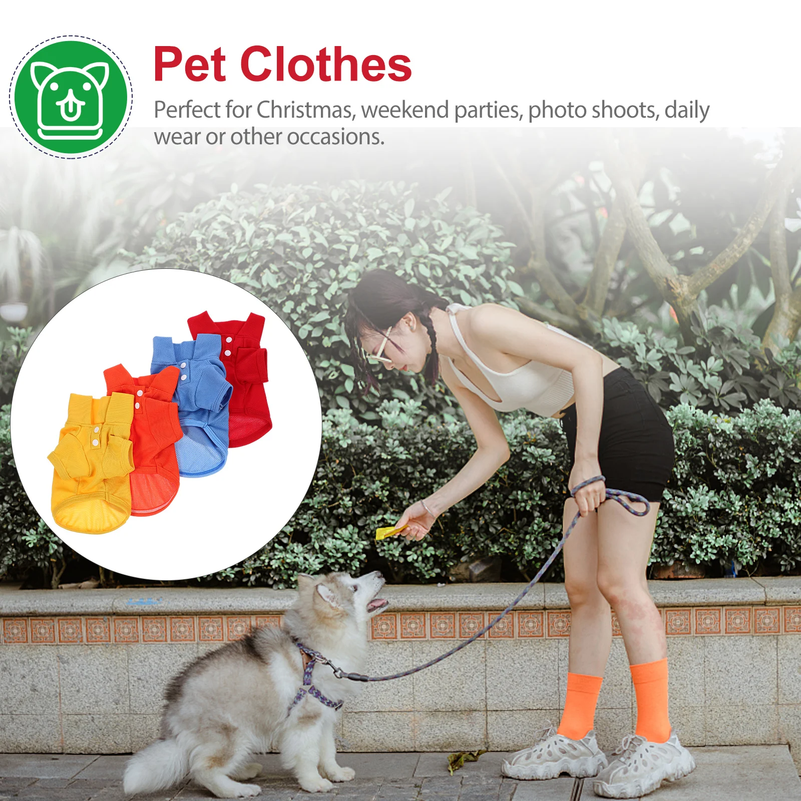 

4 Pcs Shirt with Dog Clothing Shirts Decorative Clothes Accessory Mat