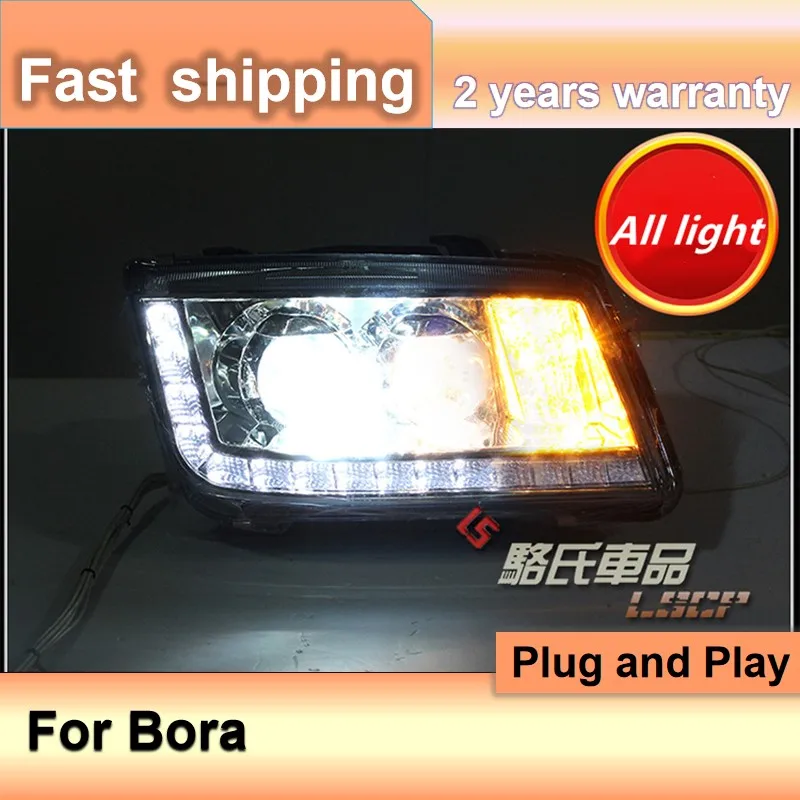 Car Styling For Volkswagen Bora Headlight 2001 2002 2003 2004 2005 Bora Headlamp VW Bora Front Light LED DRL Bi Xenon Lens HID