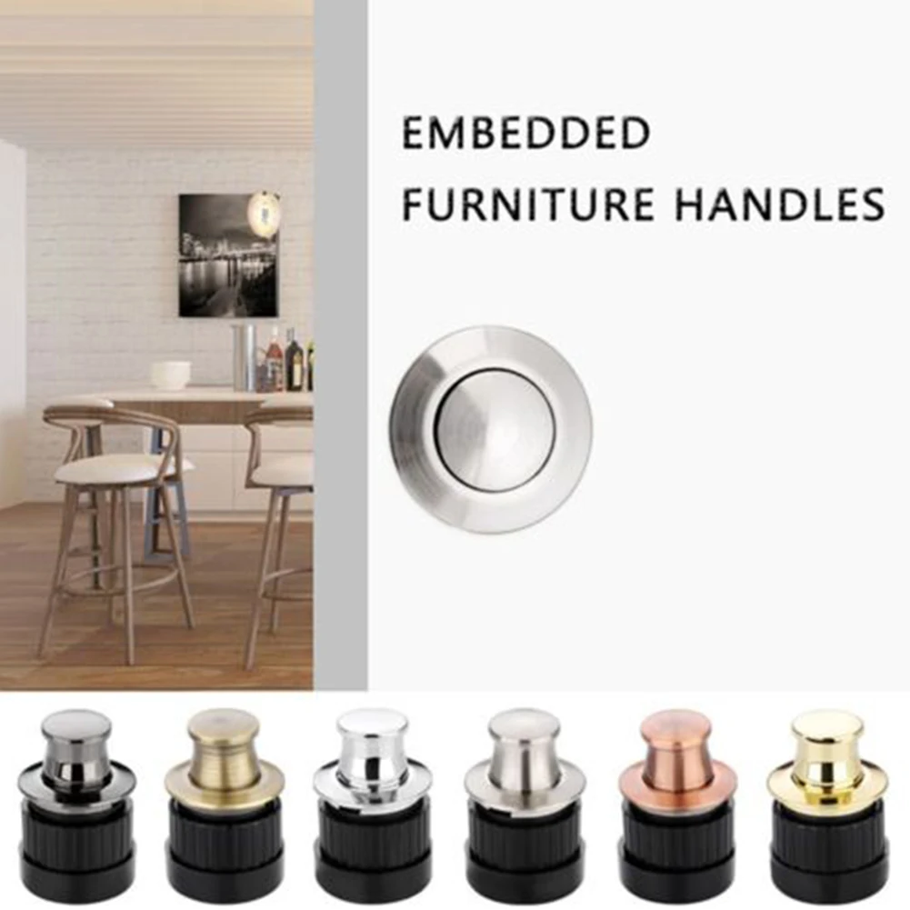 Furniture Handles Handle Embedded Cabinets Handle Drawer Handle Invisible Handles Knobs Spring Shake Zinc Alloy Practical New