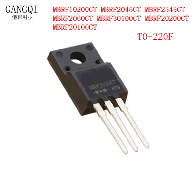 10PCS MBRF10200CT MBRF2045CT MBRF2545CT MBRF2060CT MBRF30100CT MBRF20200CT MBRF20100CT TO-220F Schottky Rectifiers New IC