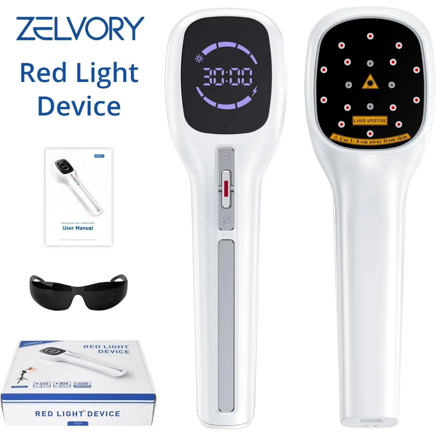 Ranlraka Handheld Red Light Therapy with Stand Near Infrared Devices for Pain Relief of Joint Muscle for Pets Medical Science