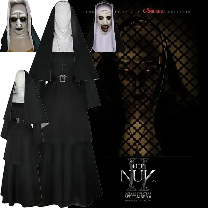 Halloween The Nun Cosplay Mask Costume Horror Films Cosplay Halloween Costume The Conjuring Halloween Costume Mask