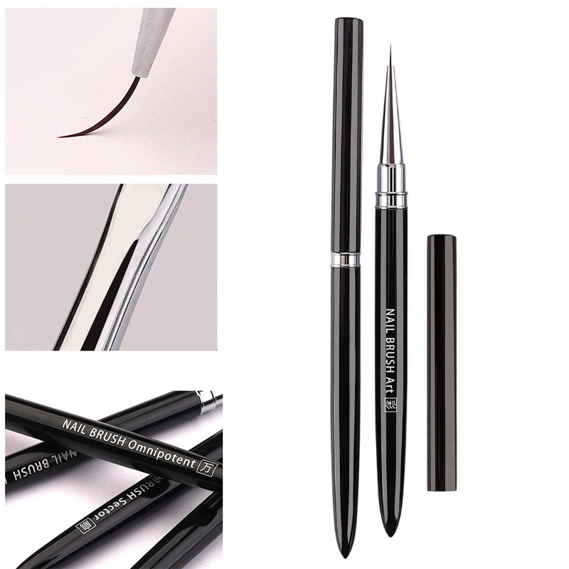Pluma de fototerapia con pegamento para uñas, pincel de Gel UV, delineador de uñas a rayas francesas, pinceles acrílicos para pintar y dibujar, herramientas de manicura