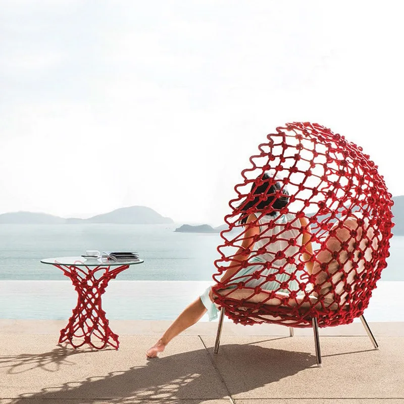 

Customizable Courtyard Balcony Leisure Villa Single Round Rattan Chair