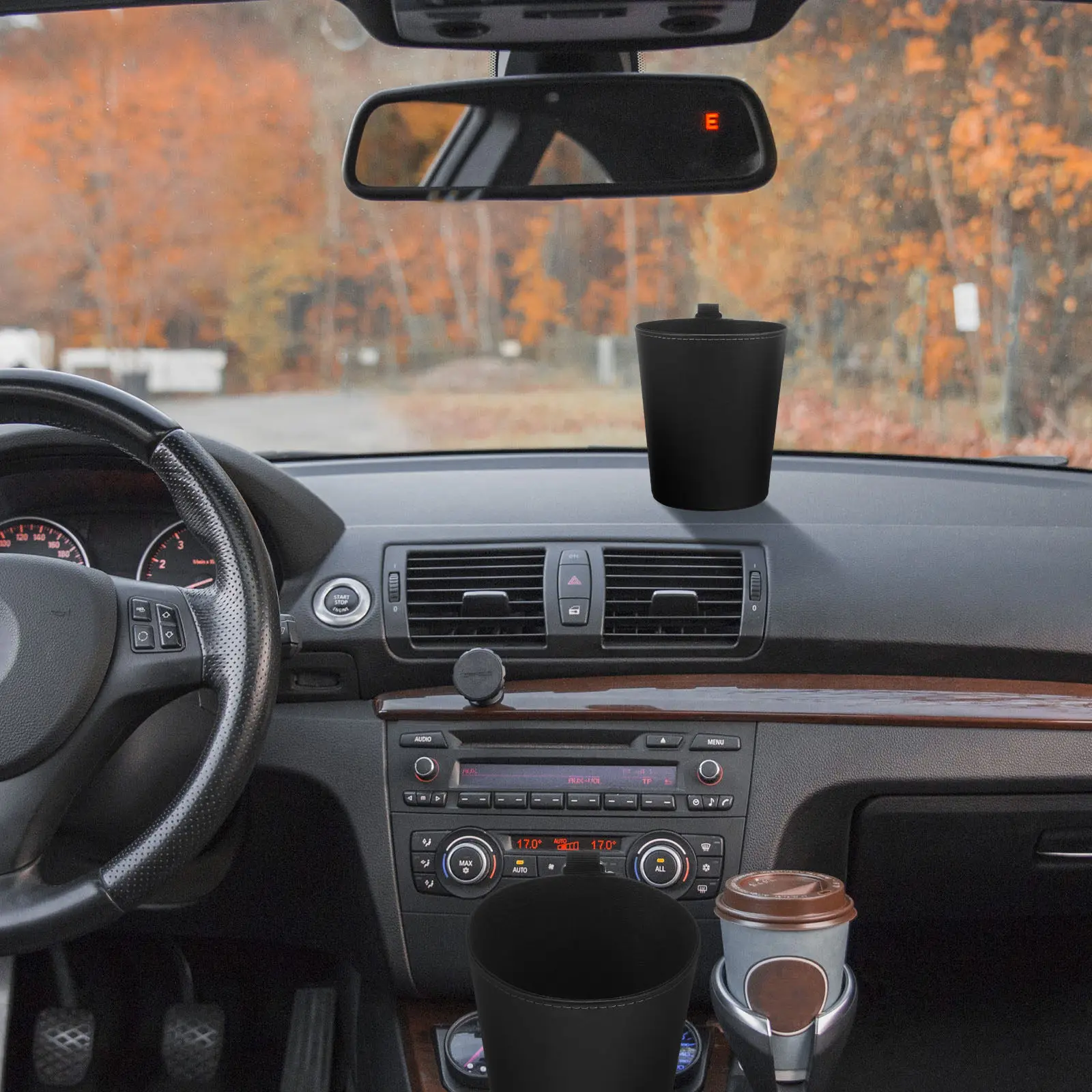 Car Trash Can Built to Last Wear Resistant Sleek Design Space Saving Hanging Bin for Vehicle Clutter Free Tidy Interior