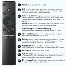 Substituição Controle Remoto por Voz para Samsung Smart TV, BN59 Universal, Todas as TVs Samsung com Função de Voz, QLED, LCD