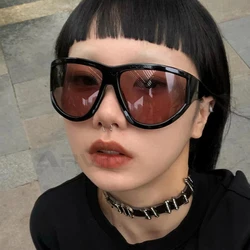 Sport Y2K Sunglasses Women Unique Oversized Punk Eyewear Men Fashion Brand Designer Sun Glasses Hip Hop Shades UV400