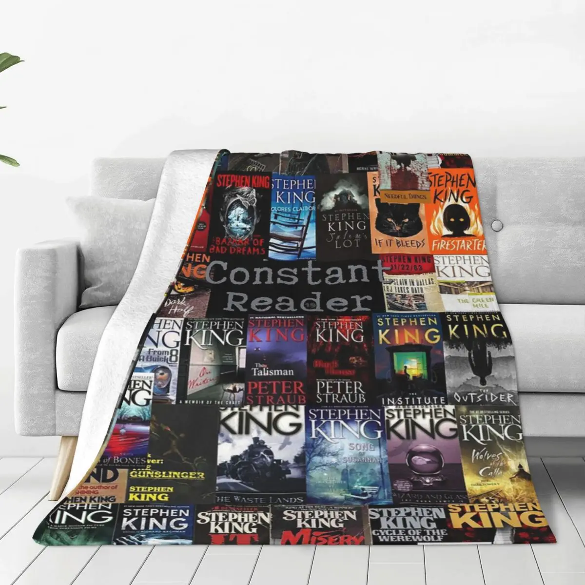 

Stephen King Book Covers Blanket Flannel Multi-function Sofa Throw Blankets For Home Bedroom Travel Throws Bedspread Quilt