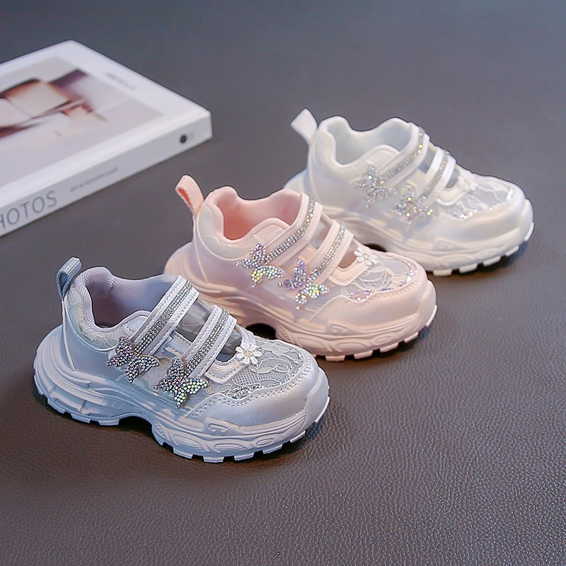 YUYIN Princess Casual Sports Shoes Girls' Mesh Breathable Fashion Trendy Teen Girls' Sports Shoes Running Shoes Comfortable