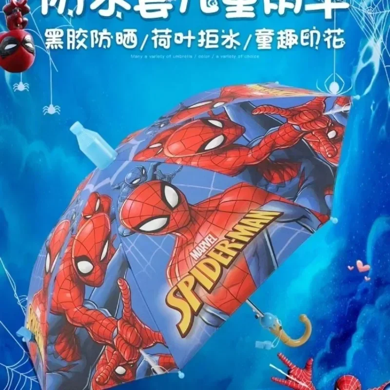 Spiderman Captain America Rain or Shine Children's Sunshade and Sunscreen Elementary School Cartoon Automatic Umbrella