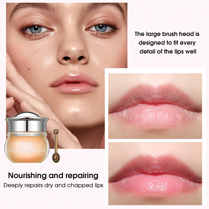CACE Cherry Blossom Honey Lip Balm — مرطب عميق وممتلئ، لمسة نهائية لامعة غنية بالماء، غير لزجة،