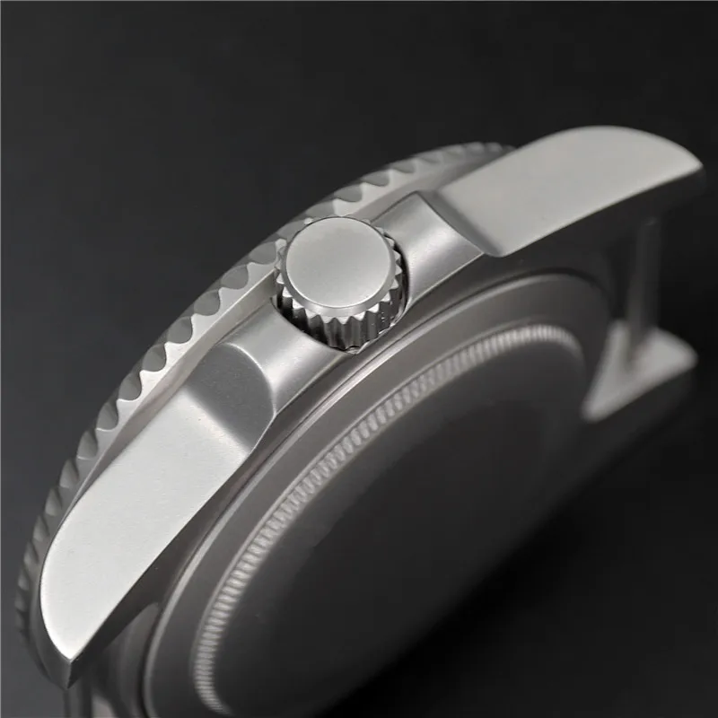 40mm Brushed Matte Case with Sapphire Crystal GMT Brushed Ceramic Bezel Insert for NH35 NH36 Movement 28.5mm Dial SKX007 MOD