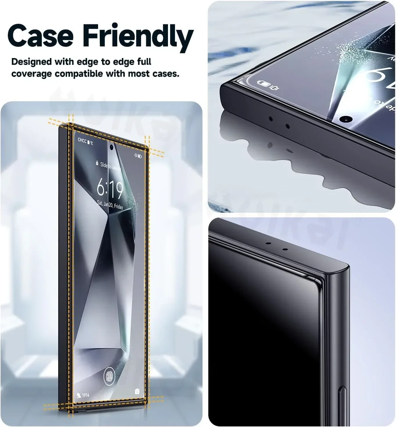 2 Pack for Samsung Galaxy S25 Ultra S24 Tempered Glass Screen Protector  Auto Dust-Elimination Installation Bubble Free HD Clear