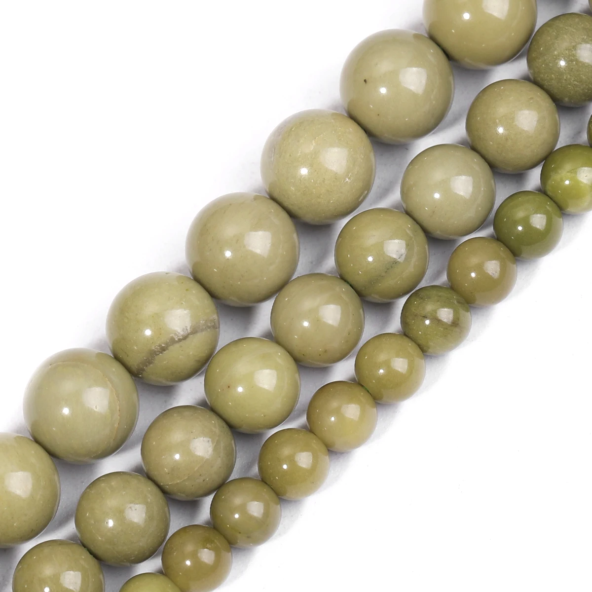 DIY Beads Avocado Jade Natural Stone Beads Bulk Spacer Beads For Jewelry Necklaces Bracelets Handmade Jewelry 6/8/10mm