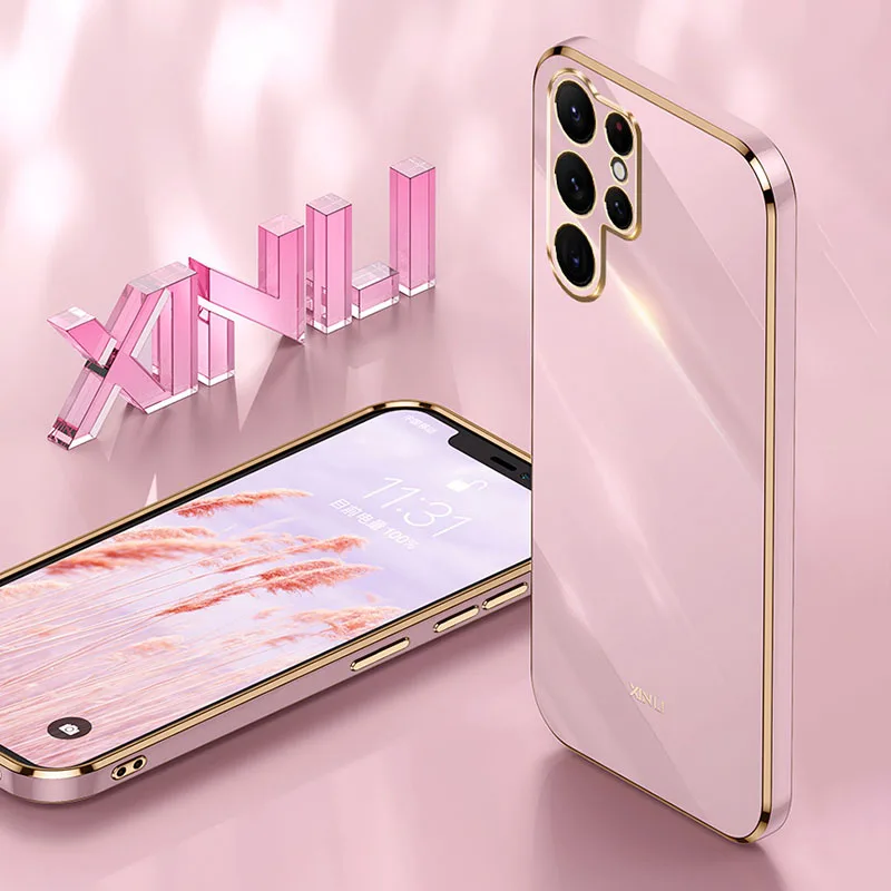 Original Plating Ultrathin Phone Case for Samsung Galaxy S26 Ultra Plus S26Ultra S26+ 5G Soft Luxury Silicone Back Cover Housing