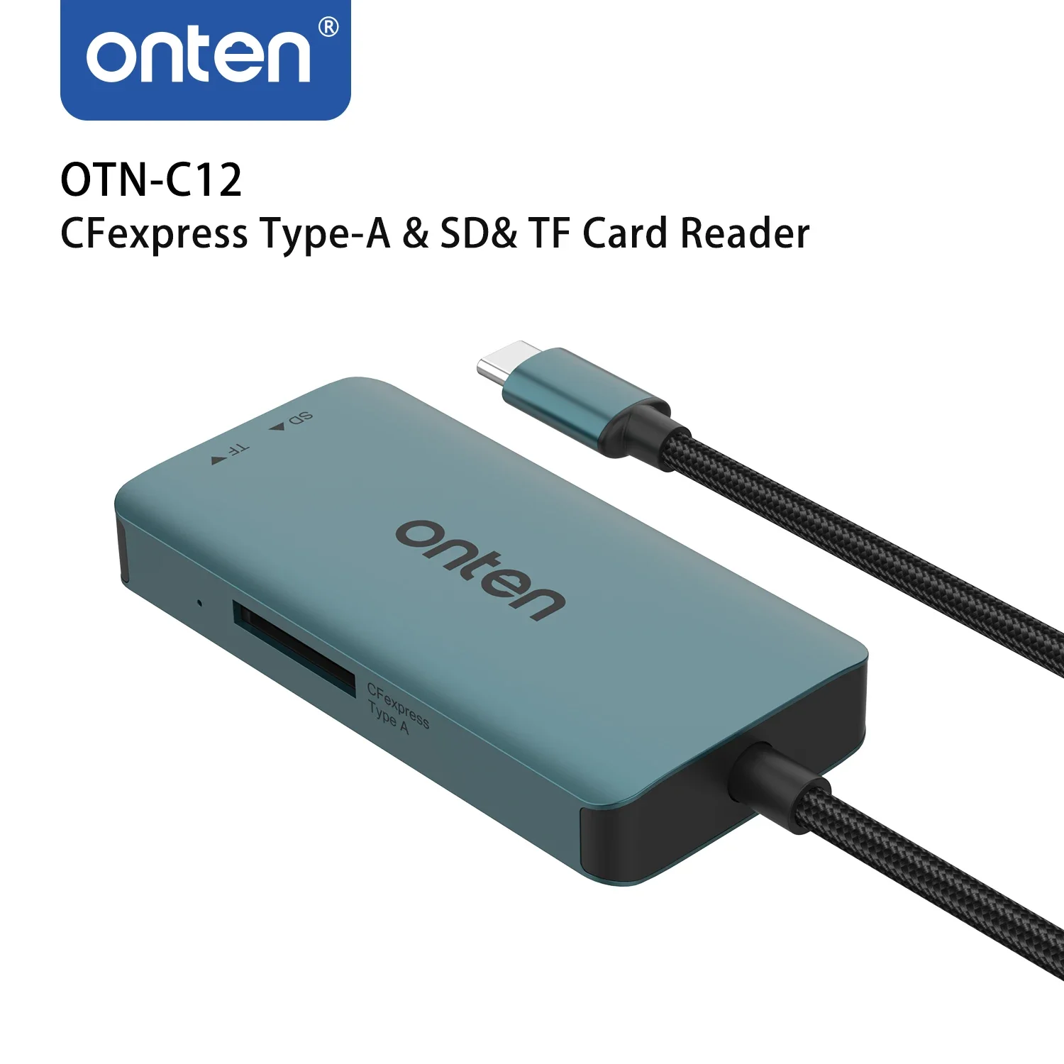 ONTEN-OTN-C12 Leitor de Cartão Expresso CF Tipo-C, Original OTN-C12, Tipo-A, SD, TF, Macbook, Samsung, Huawei, Xiaomi