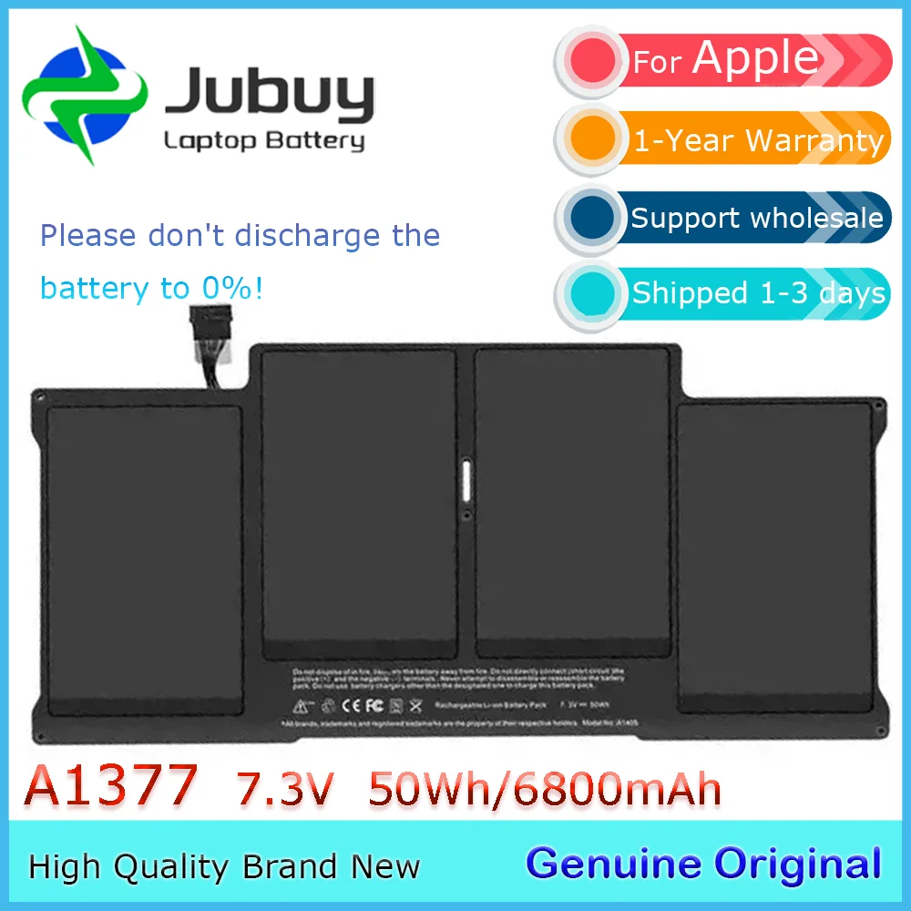 A1377 7.3V 50Wh Original Laptop Battery for Apple Macbook Air 13