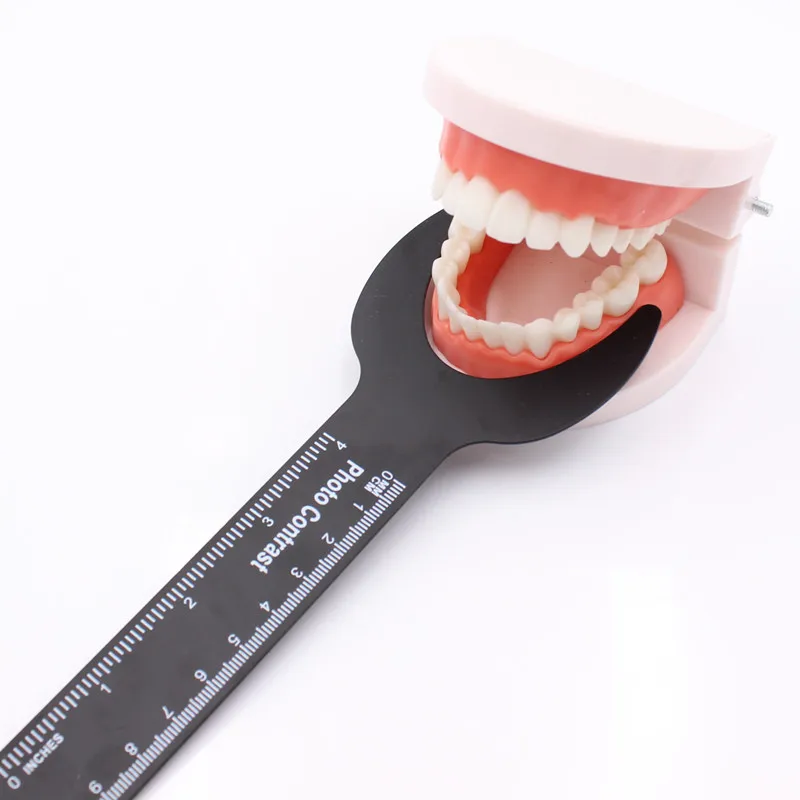 pcs Dental Orthodontic Black Background Board Photo Image Contrast Board Oral Cheek Plate with Scale Mark Autoclavable Tools