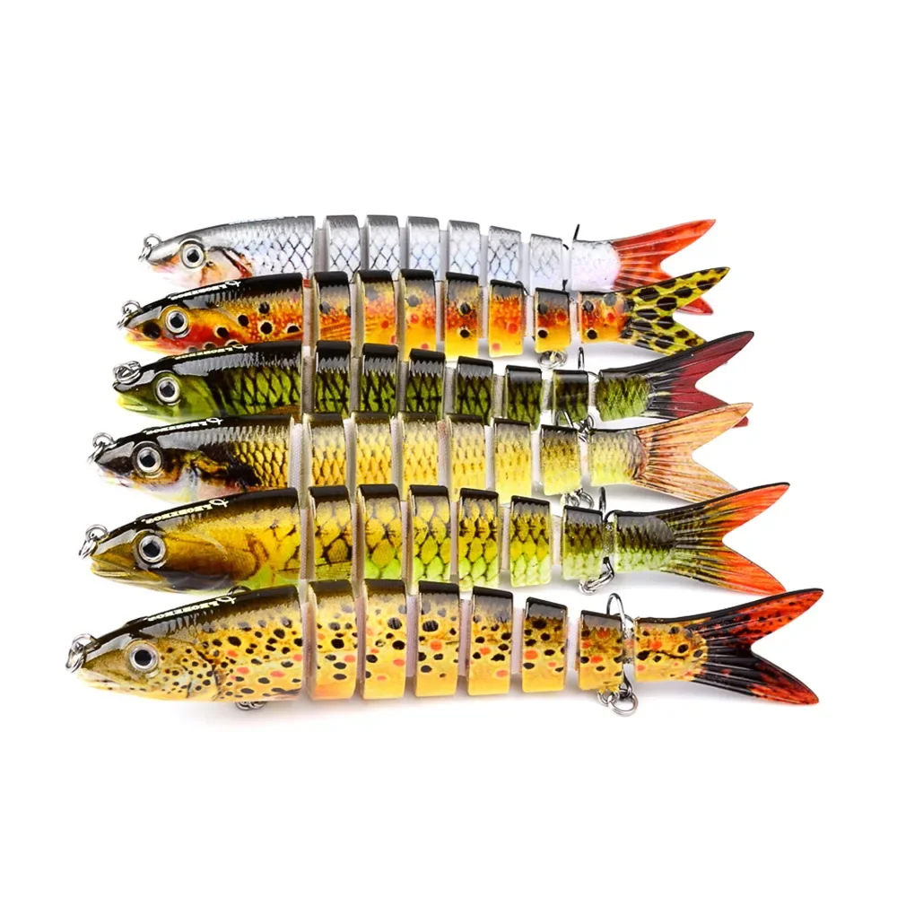 Fishing Lures Multi Jointed Swimbait Lifelike Hard Bait 135mm 19g 8 Sections Topwater Wobblers Lure For Pike Perch Bass