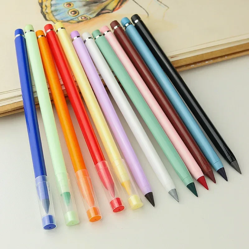 Colored Pencils That Do not Require Sharpening Color Pencils 12-color Erasable Colored Lead Positive Posture Pencils