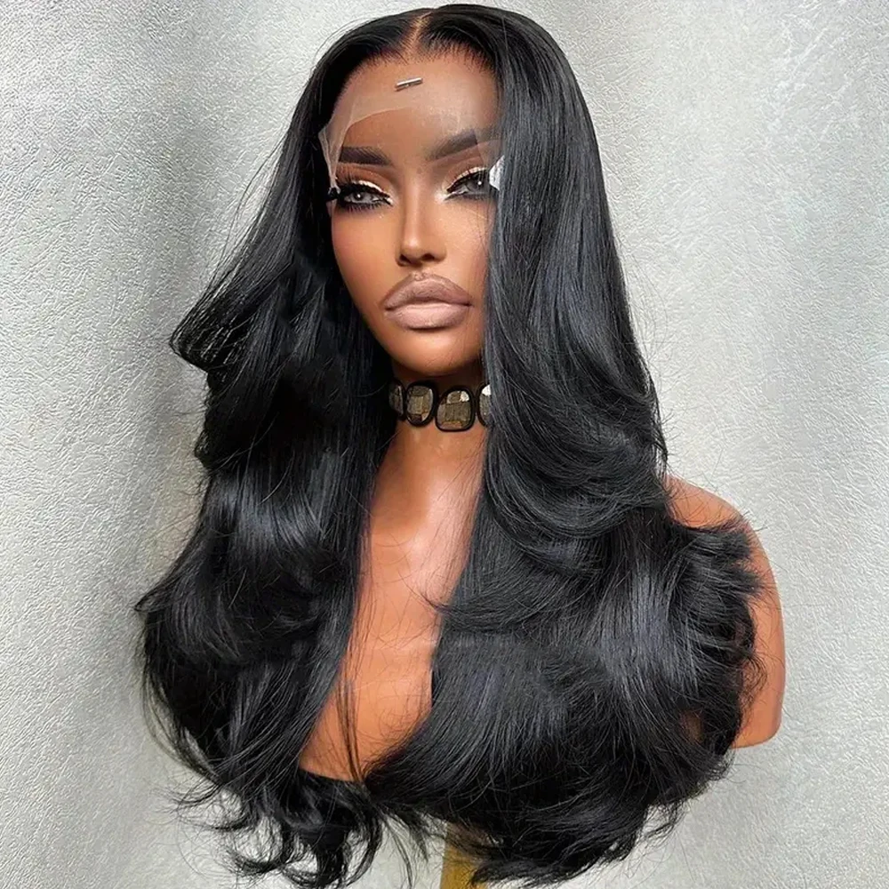 

13x6 13x4 Объемная волна Человеческие волосы Передний парик 40 дюймов HD Прозрачные парики фронтальной части шнурка 5x5 Бесклеевые предварительно выщипанные парики шнурка для женщин