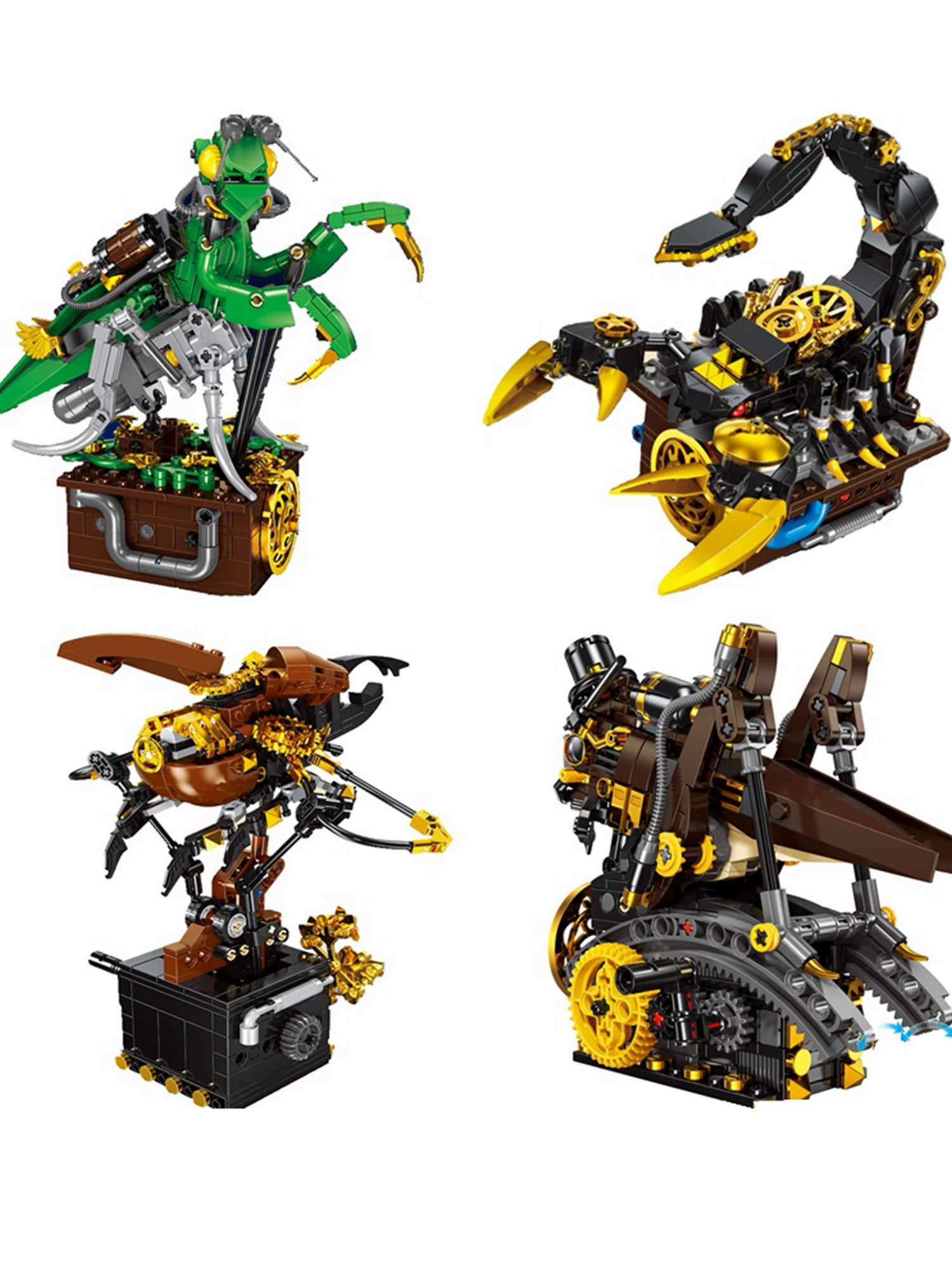 Classic Bricks Technical Insect Cyberpunk Scorpion Mantis Ideas Building Blocks Toys for Boys Bithday Gifts