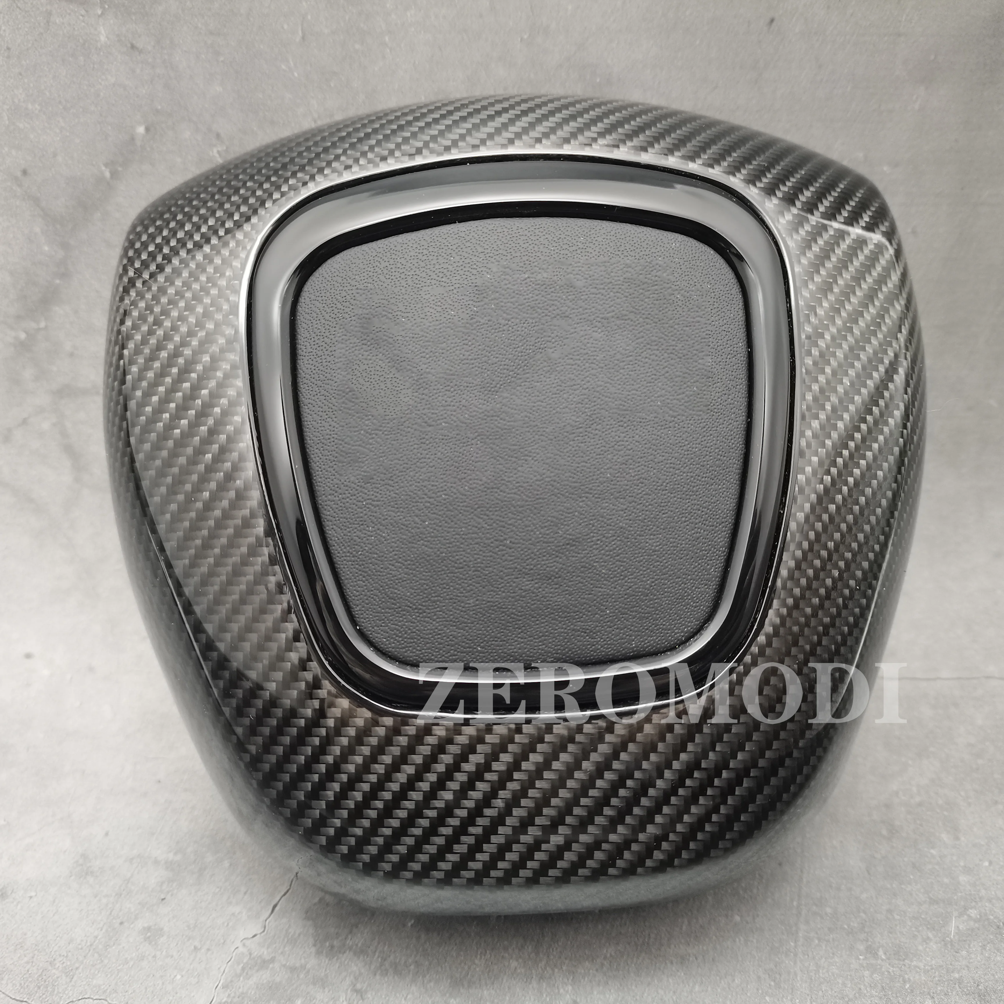 For Audi 2005-2011 A3 A4 S8 A5 A6 Carbon Fiber Steering Wheel Horn Button Cover Include Emblem/Alcantara