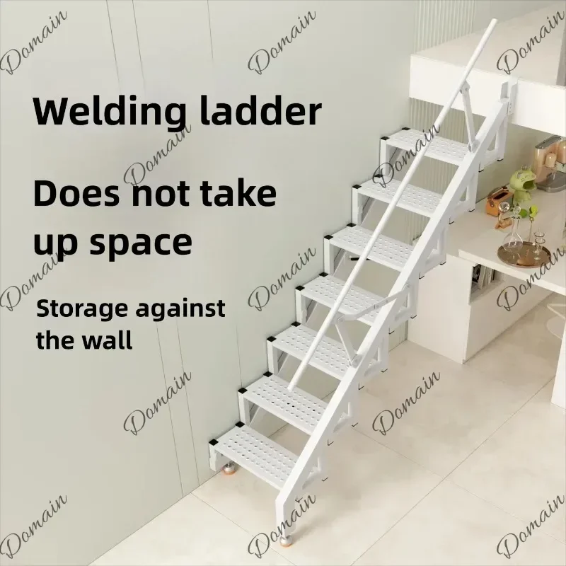 BPOI Modern Design Indoor-Outdoor Folding Aluminum Alloy Wall Folding Staircase Custom Stair Wall Storage Invisible Ladder For V