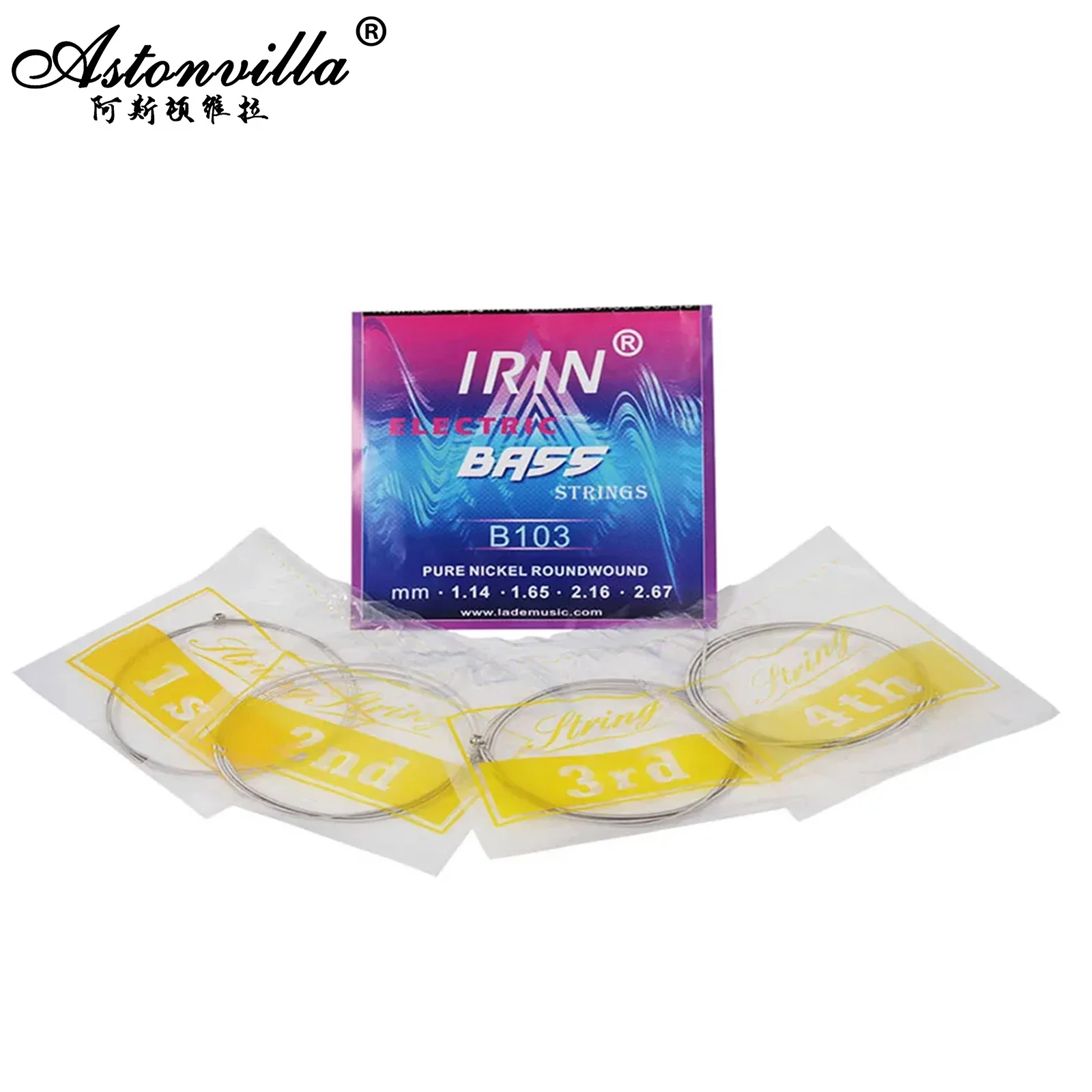 Electric Bass String Nickel Alloy Wrapped String B103 PVC Bag Stringed Instrument Accessories Bass Parts