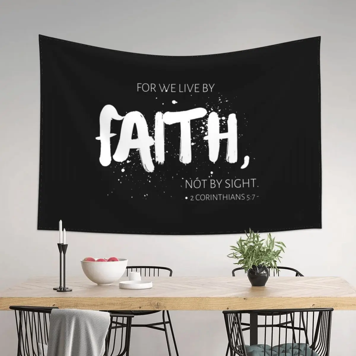 

For We Live By Faith Not By Sight 2 Corinthians 5:7 Tapestry Tapete For The Wall Home And Comfort Decor Tapestry