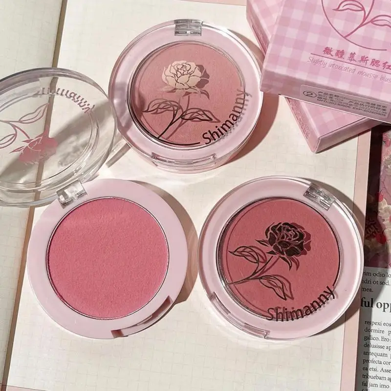 Blush natureza mostrar clareza doce e suave natural e delicado creme de cuidados faciais blush baixa saturação pêssego