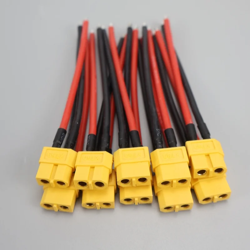 Männlicher und Weiblicher Steckverbinder mit Silikonkabel 14 AWG XT60 Anschlusskabel Doppelverlängerungskabel für RC-Modell Zubehör