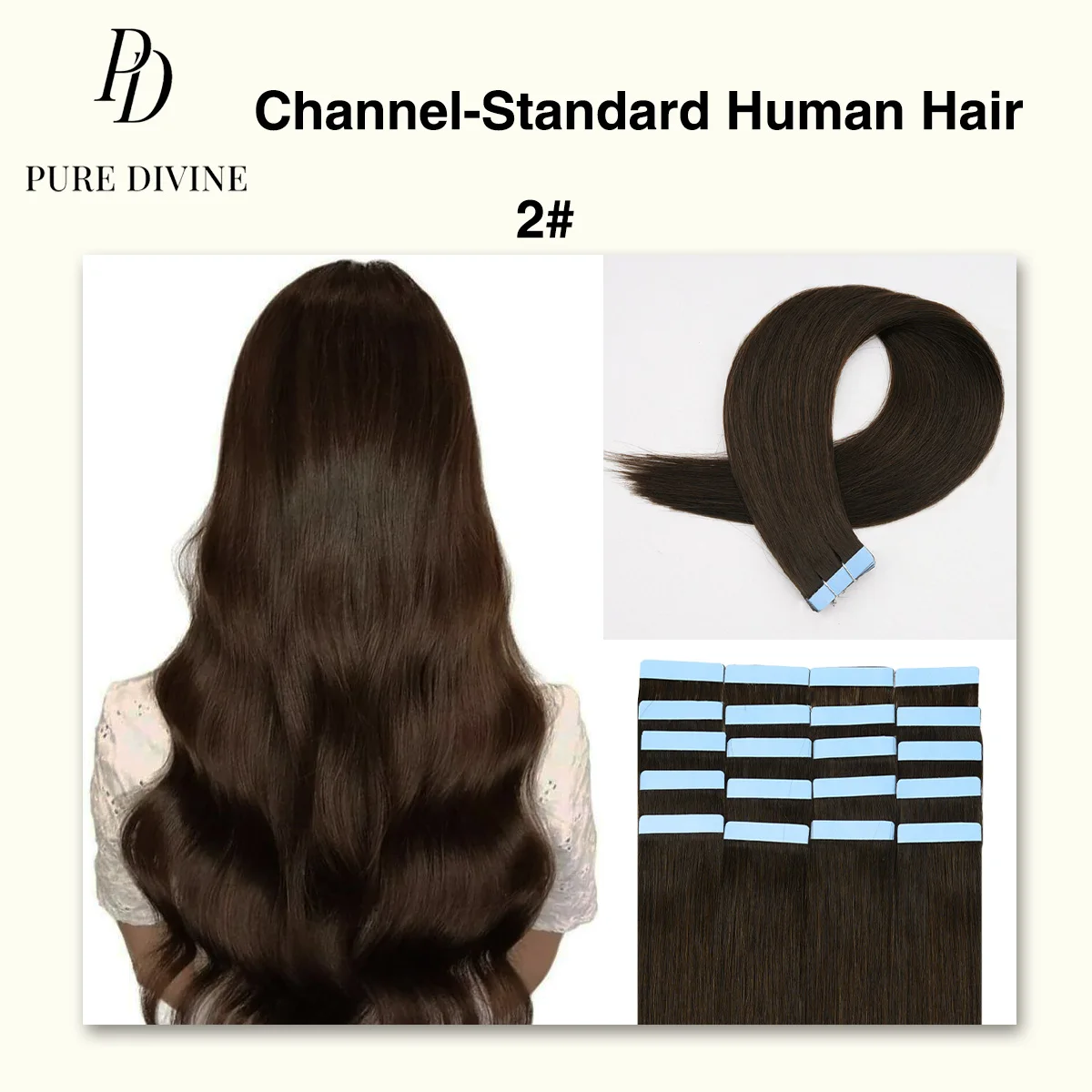 

Чистая божественная лента для наращивания волос, человеческие волосы, 20/40/60 шт., европейские волосы Remy Virgin, натуральные человеческие волосы, 14-22 дюйма