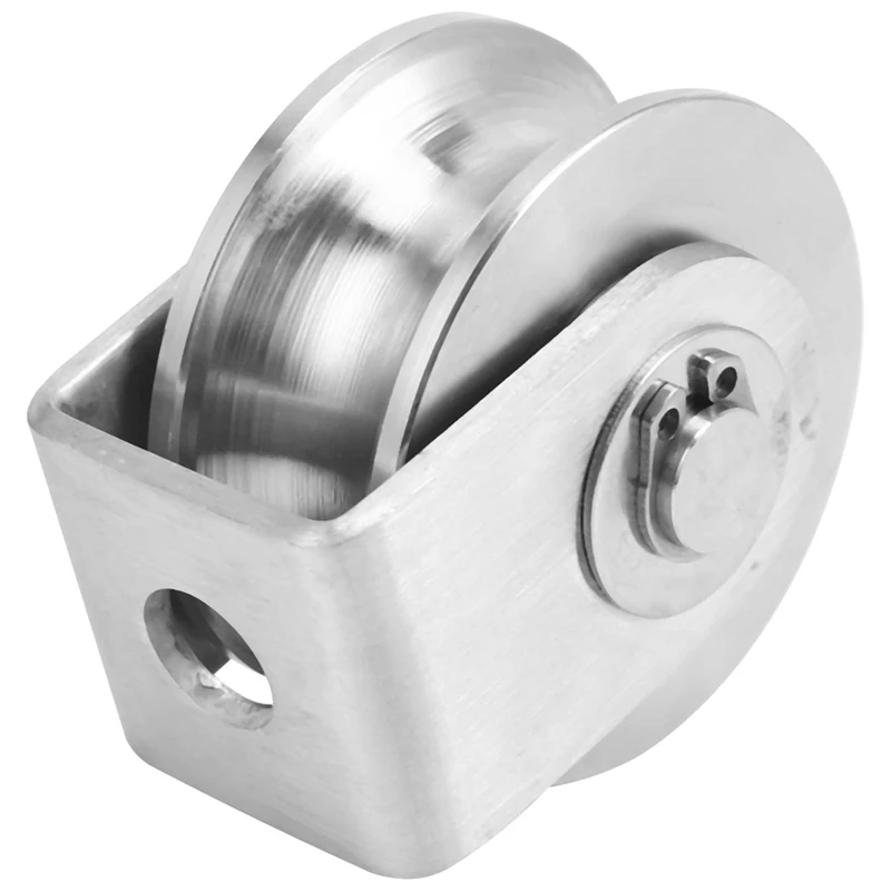 2 Inch Roller Wheel Bearings U Groove Pulley Wheels Detachable Heavy Duty Grooved Wheel For Material Handling And Moving