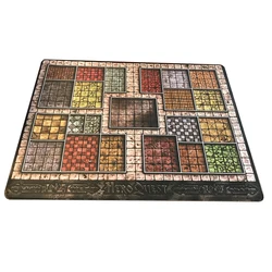 Custom Big Playmat HeroQuest with Stitched Edges (Locked Edges Big Mousepad) Natural Rubber Board Games Pad