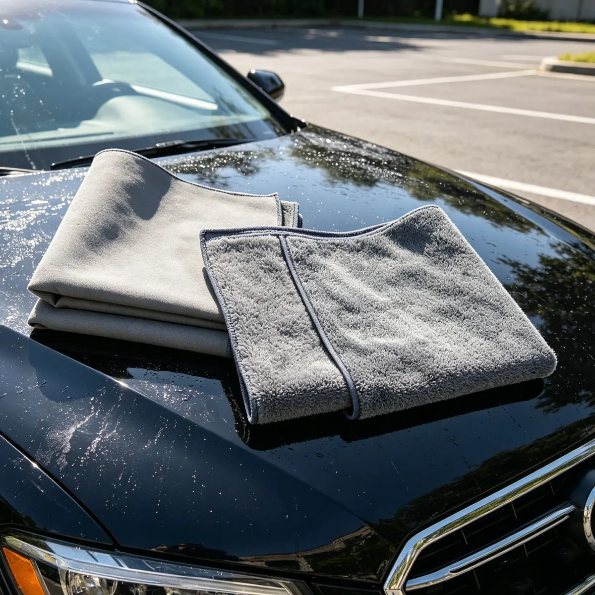 Thickened Microfiber Car Washing Towel 400GSM Double-Sided Coral Velvet Clean Towels High Water Absorption Car Wash Drying Cloth