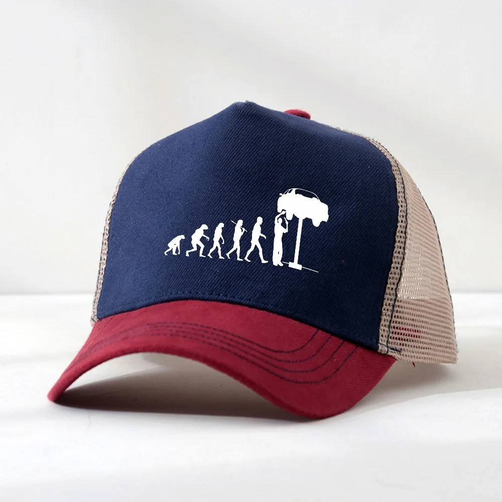 Evolution Auto Mechaniker Mechanic Car hat man work visor hats Summer Style cool mesh breathable Baseball Cap Gift