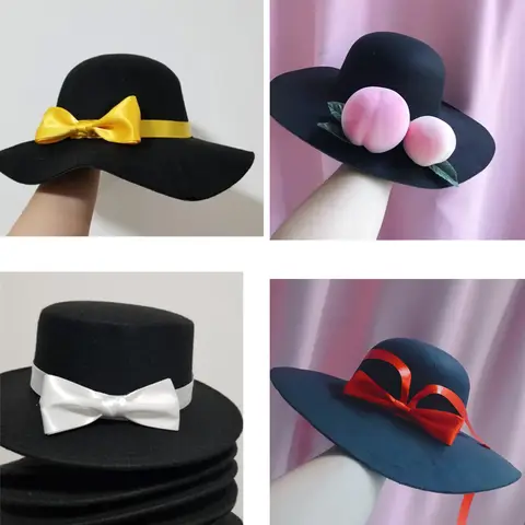 Anime Cos  Touhou  Usami Renko Komeiji Koishi Cosplay Cap Nagae Iku Hinanawi Tenshi Black Bowler Felt hat