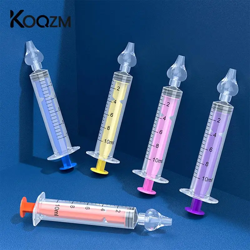 

1Pcs 10ML Baby Syringe Silicone Nasal Aspirator Newborn Nasal Aspirator Kids Rhinitis Nasal Washer Clean Nose Needle Tube Tool