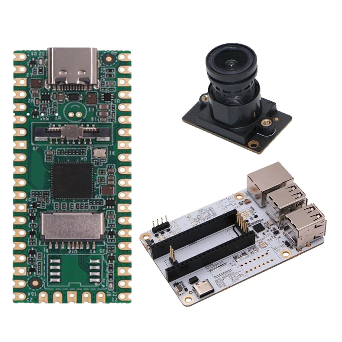 Carte de développement RISC-V Milk-V Duo + Capture d'écran 2MP GC2083 + HUB USB 6,000 Board Support Linux pour les amateurs d'IoT DIY Gamers