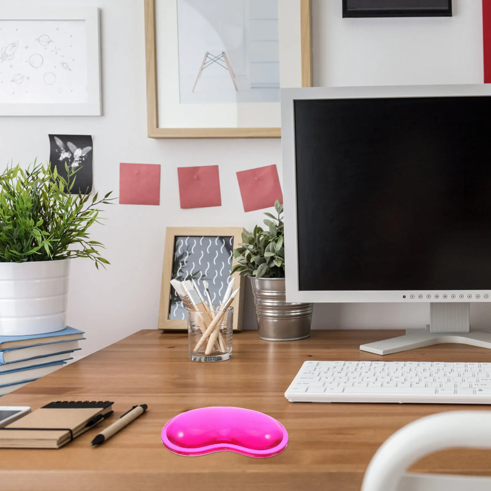 

Heart Shape Transparent Silicone Mouse Pad Ergonomic Gel Wrist Rest Non Slip Base Office Gaming Desk Pad Mouse Pads for Desk