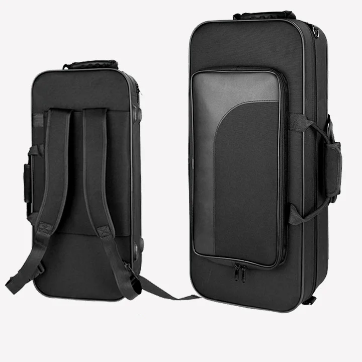 Alto Saxophone Hard Case Shock‑Resistant Water‑Resistant PC ABS Shell Lockable With Accessory Compartment Shoulder Strap