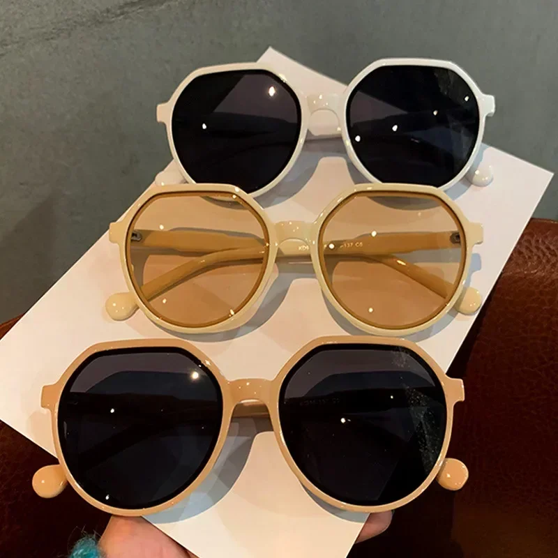 

Fashionable Retro Women's Sunglasses Trendy Korean-style Men's Driving INS Style Ellipse PC Street Photography Glasses