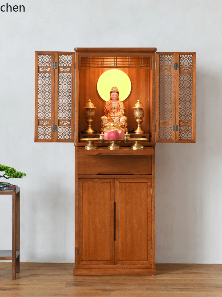 LXC خشب متين ضريح المنزل قوانيين بوذا خزانة الدائمة غرفة المعيشة إله الثروة طاولة العبادة مذبح البخور عرض الجدول #3