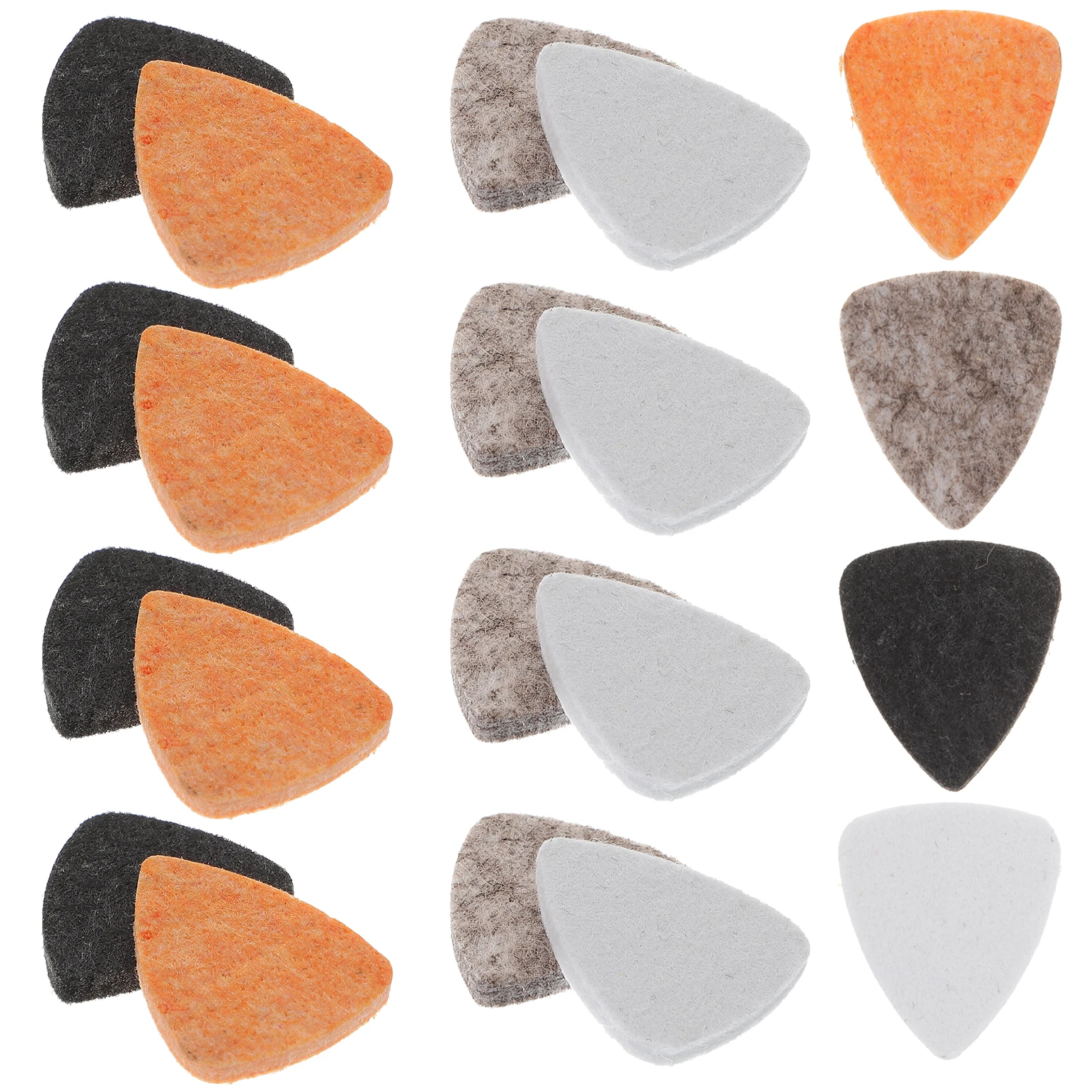 

20pcs Ukulele Picks Multicolored Wool Felt Guitar Accessories Compact Plectrums Harmless Portable Practice