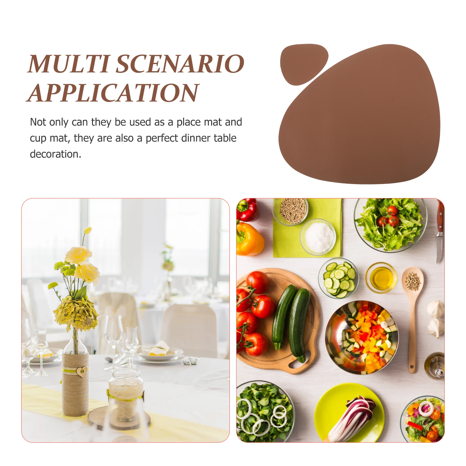 

Waterproof Heat Insulation Coasters Cup Mats Dining Table Mats Household Anti Skid Cup Pad Home Insulated Table Placemat Dinner