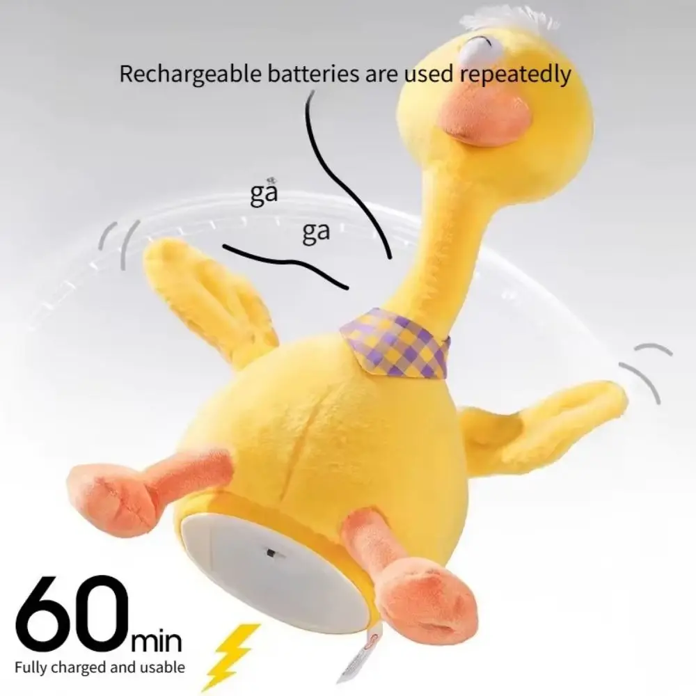 Dancing Duck Electric Duck Plush Toy English Version Recording Repeating Dancing Talking Duck Singing Interactive