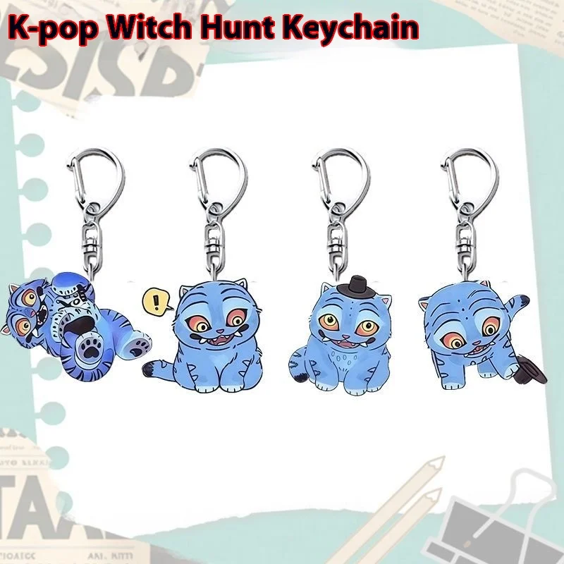 

Горячий мультфильм Huntrix Saja Boys Derpy Tiger акриловые брелки кольцо двусторонний брелок ювелирные изделия K-Pop охотники на демонов любовь подарки